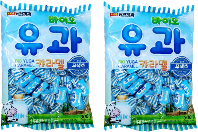 동아제과 바이오 유과 캬라멜, 300g, 2개
