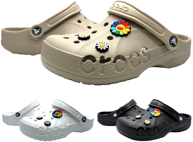 크록스 정품 CROCS 바야 클로그 슬리퍼 +모아츄 악세세리 포함