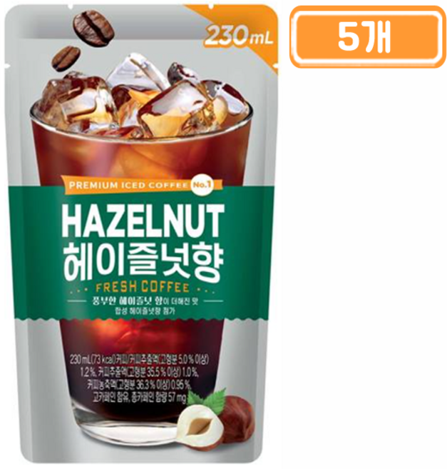 대호 헤이즐넛향아메리카노 230ml, 5개