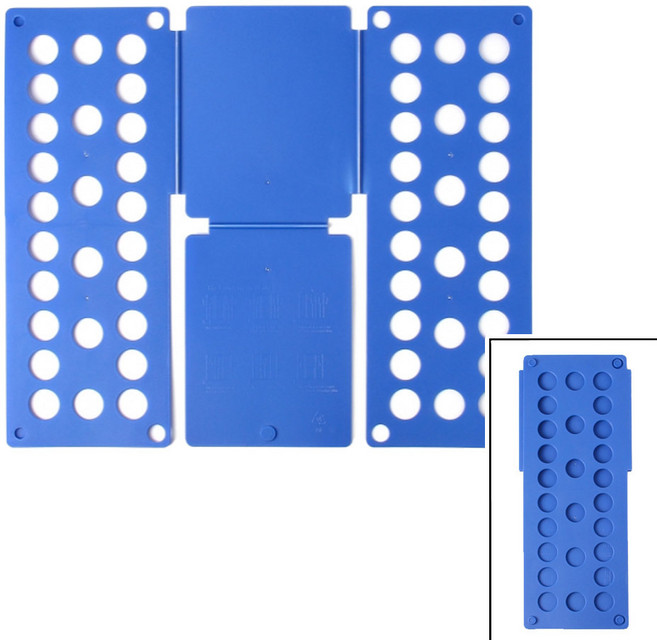 DN 빨래개기 정리판 옷접기 티셔츠 보조도구 세탁정리, 블루, 1개