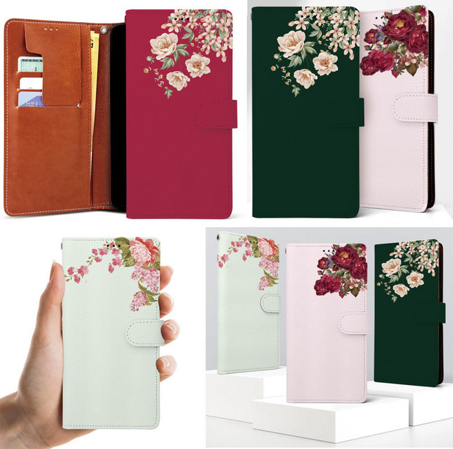 (휴대폰-갤럭시 A16 (A165) 호환 버디4 (A166) 케이스 국내생산 맞춤 다이어리 꽃무늬 가죽 카드 지폐 수납 자석 잠금 (부드러운)D (그립)J 고급 (질감)H