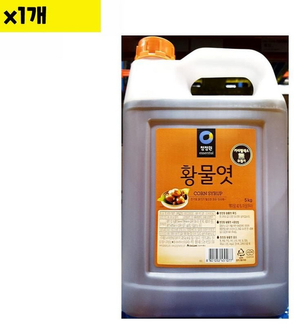 식자재 식재료 도매 유통) 황물엿(대상 5Kg) 1개, 1