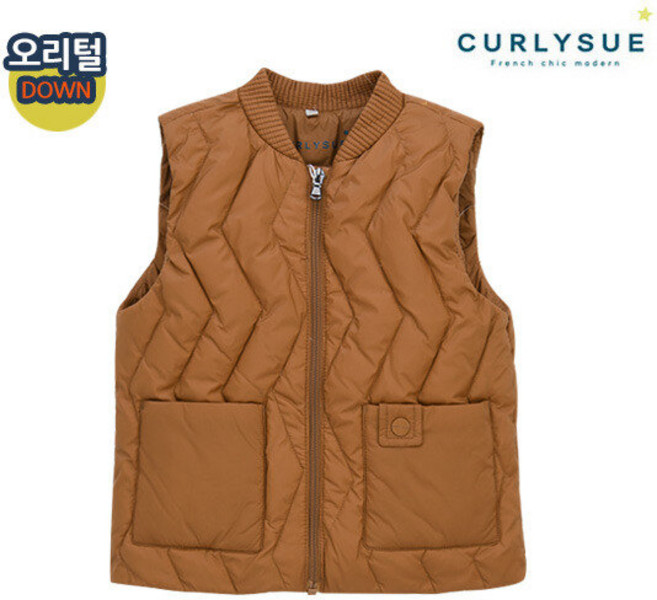 CURLYSUE 컬리수 지그재그 경량조끼 CNW0XQVE53