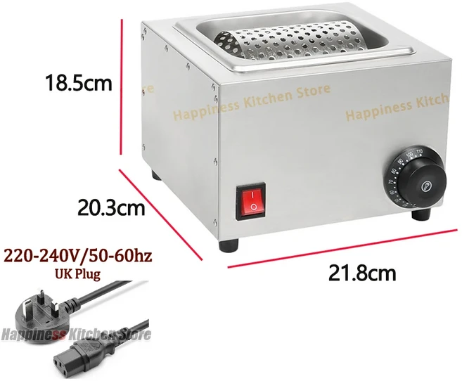 전기 버터 상업용 녹는 롤링 스테인레스 스틸 포트 주방 도구, 01 빠른, 01 UK plug