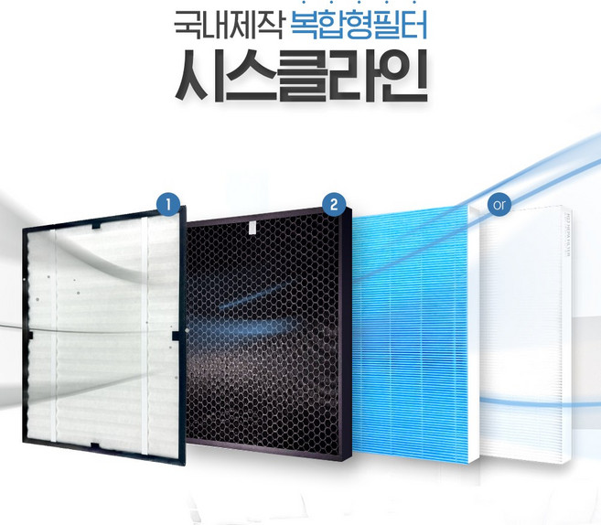 [에어클린존] 자이 시스클라인 공기청정기 FAU-Xi350T1 호환 필터, 기능성 필터 (새집증후근), 1개