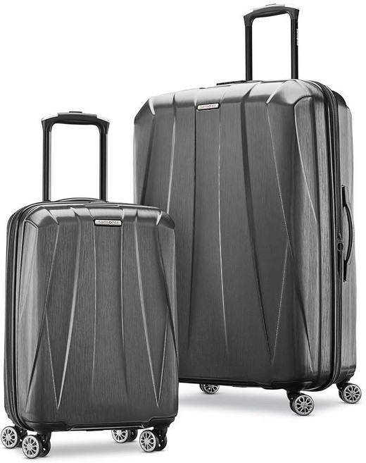 Samsonite 센트릭 2 하드사이드 확장 스피너 휠 캐리어 블랙 2개 세트 (20/24)