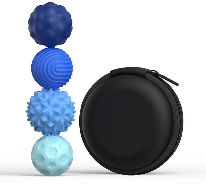 옴므센스 피젯토이 ADHD 완화 스트레스해소 집중력 증가 피젯볼, 블루, 1세트