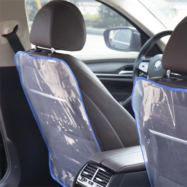 미즈코스 카시트 킥매트 오염 방지판 카시트보호 매트커버 발판, 블루, 1개