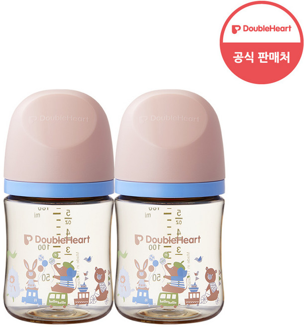 더블하트 모유실감 3세대 트윈팩 240ml 블루밍가든, PPSU 애니멀타운, 160ml, 6개