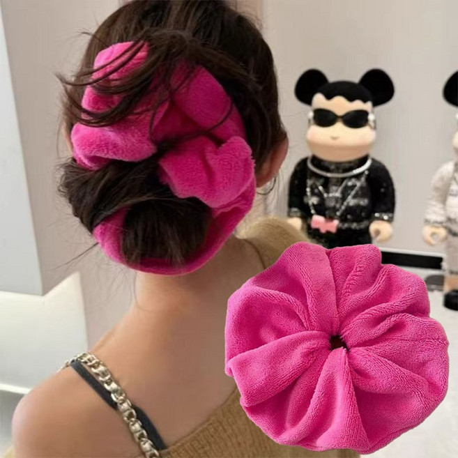 [19cm] 프리미엄 밍크 초대형 곱창밴드 대형 곱창머리끈 헤어슈슈