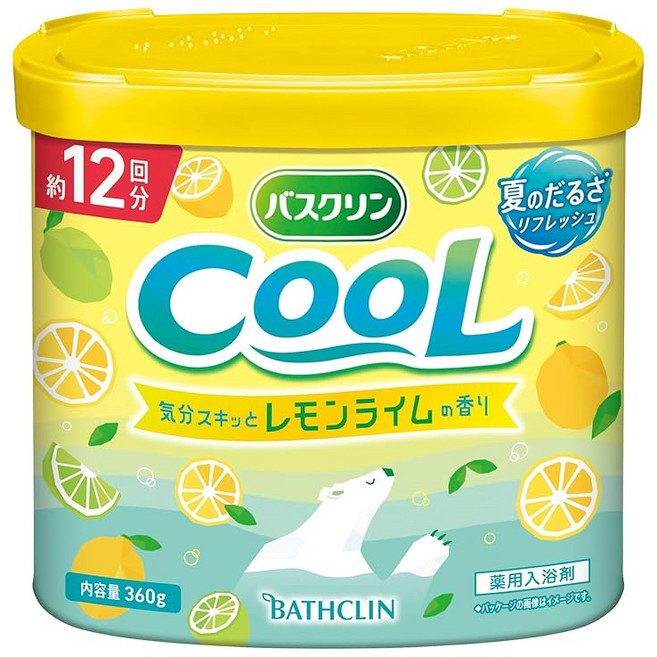 바스크링쿨 레몬라임향 의약외품 약용 입욕제 분말 360g (약 12회분)