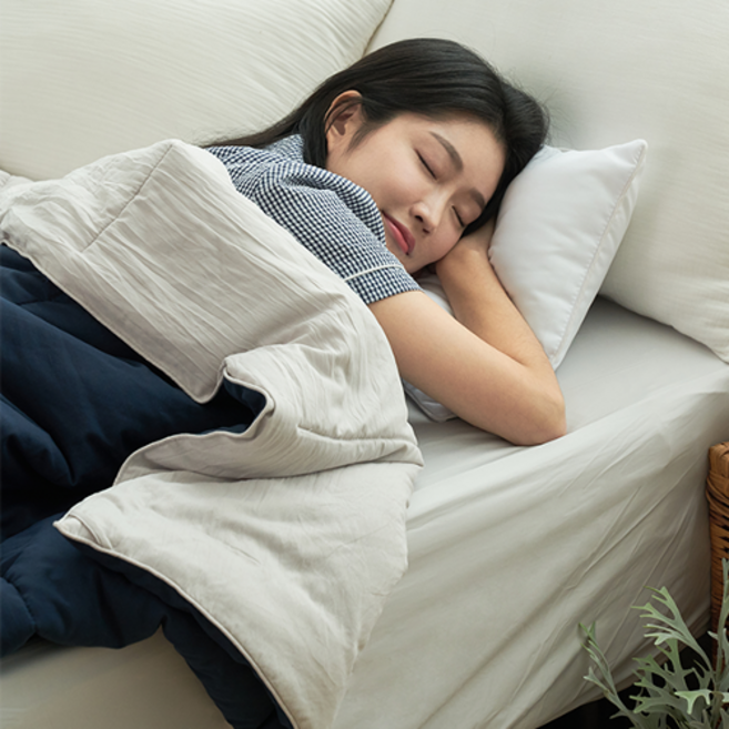 무로 쿨쿨넨네이불 피치스킨 양면 차렵이불 Q