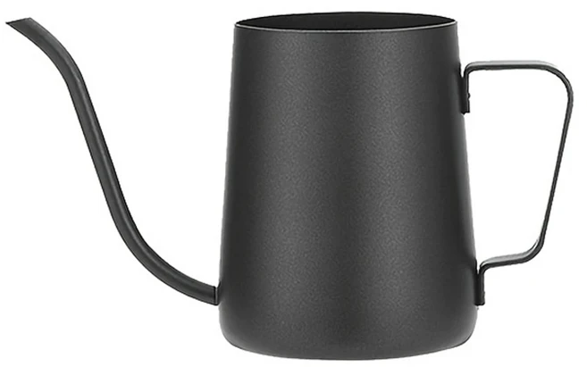 캠핑용 304 스테인리스 밀크 컵 수제 양조 커피 포트 걸이식 이어 도구 액세서리 350/600ml 1 개, 600ml, 01 600ml Black Coating, 1개