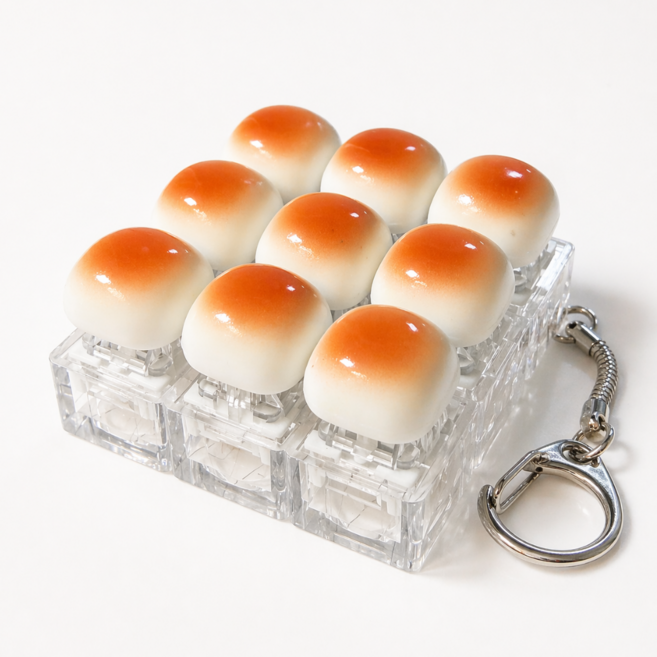 식빵 키캡키링 키보드키링 클리커 딸깍이, 초대형 식빵, 1개