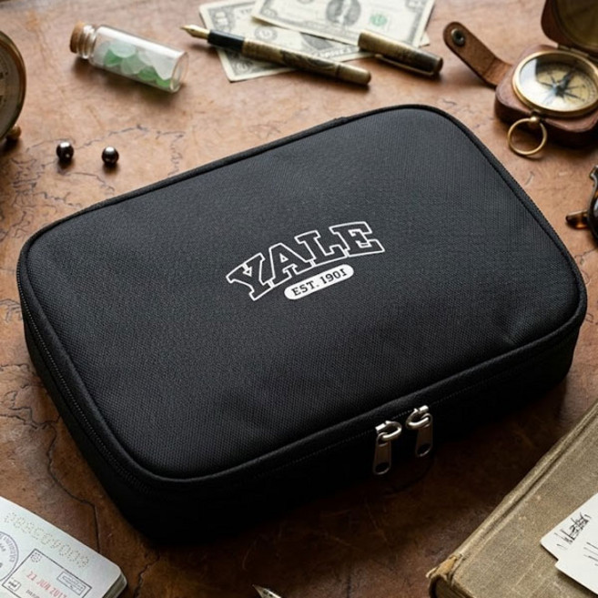 예일 압축 YALE 유니버시티 로고 여행용 트래블 파우치 S 화장품 여행 수납 가방