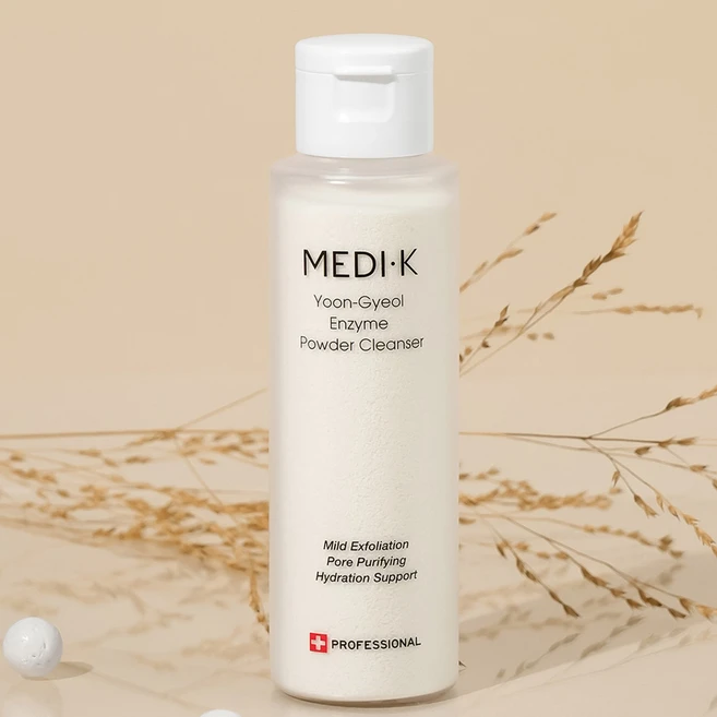 약국입점 메디케이 윤결 효소파우더 클렌저 대용량 각질 피지 요철 제거 곡물스크럽 저자극 클렌징, 1개, 70g - 쿠팡
