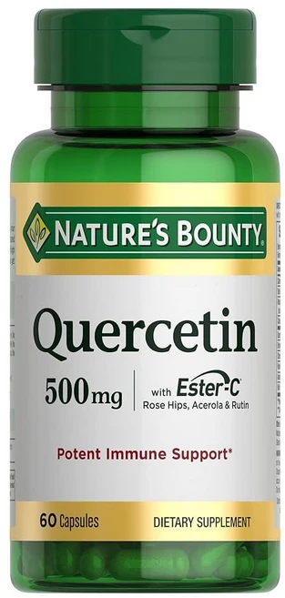 Nature's Bounty 케르세틴 면역 지원 500mg 비타민 C 로즈힙 및 루틴 함유 60개, Nature's Bounty 케르세틴 지원 500mg, 1개, 60정 - 쿠팡