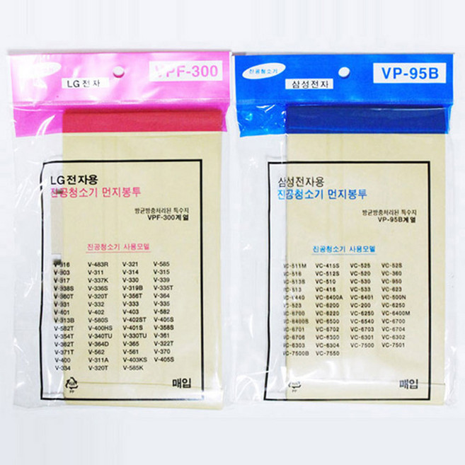 진공 청소기 먼지봉투 청소기필터 먼지 부속 종이 VPF-300 VP-95B