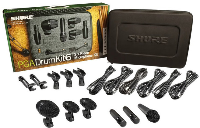 SHURE 슈어 PGADRUMKIT 드럼마이크 세트, PGADRUMKIT6 세트