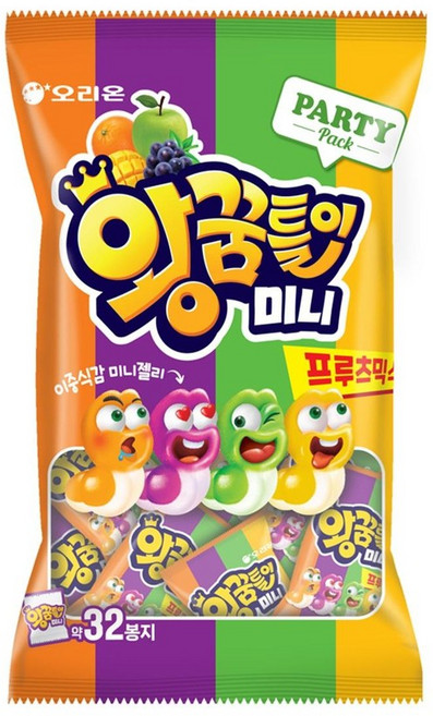 [달콤진] 오리온 왕꿈틀이 미니 프루츠믹스, 2개, 336g