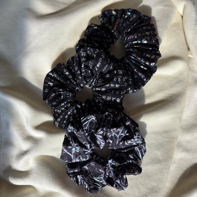 다빈드리 한복 전통무늬 훈민정음 자개 곱창밴드 헤어밴드