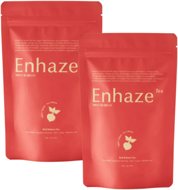 Enhaze 앤헤이즈 레드밸런스 티백 식후 당 조절 무카페인 국내산, 2개, 25개입, 2g