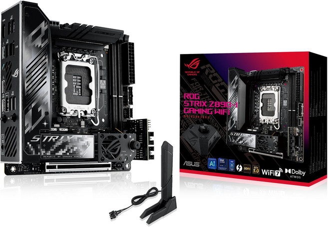 ASUS ROG STRIX Z890-I GAMING WIFI intel Core Ultra Processors (series 2) LGA 1851 Z890 DDR5 ATX, 상세페이지 참조