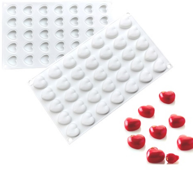 몰드몰 실리콘 몰드 - 볼륨통통하트 (35구) 석고 비누 방향제 쿠키 오븐 diy