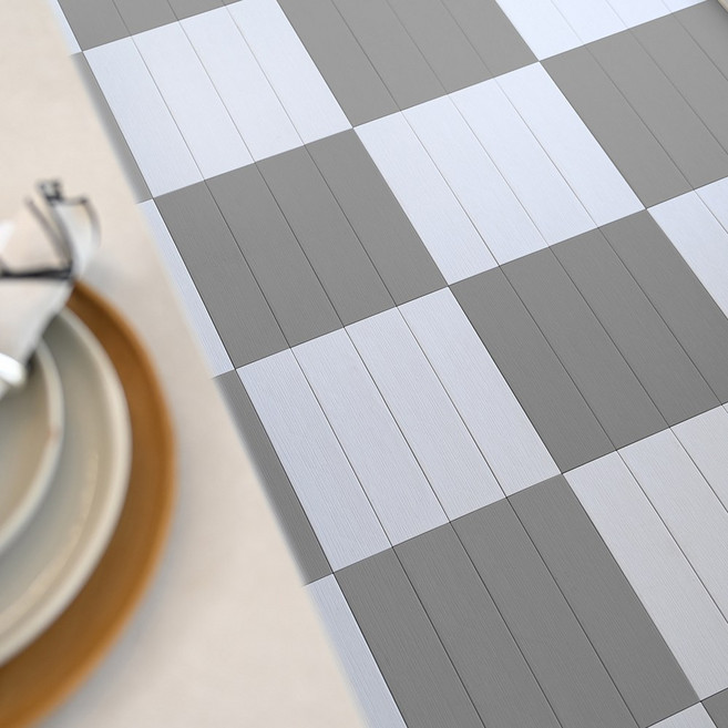 연필트리 일자형 조립식 데크타일 베란다 바닥재, 소프트 그레이, 36개