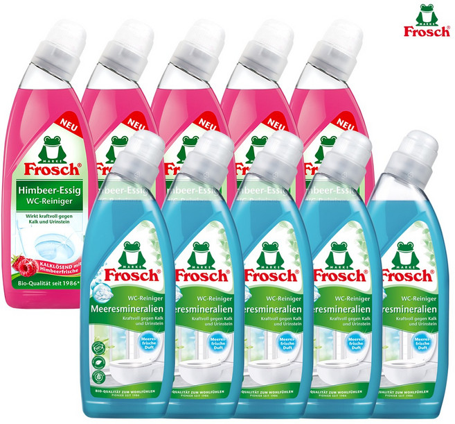 프로쉬 변기세정제 750ml 1box (미네랄5개+라즈5개), 10개