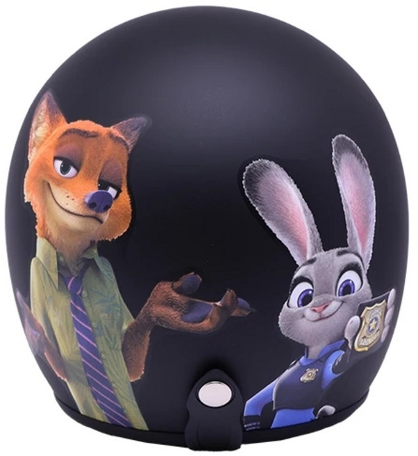 EVO 動物方程式 2 迪士尼正版授權 台灣製造 機車安全帽 Judy 尼克 哈家人, 消光黑