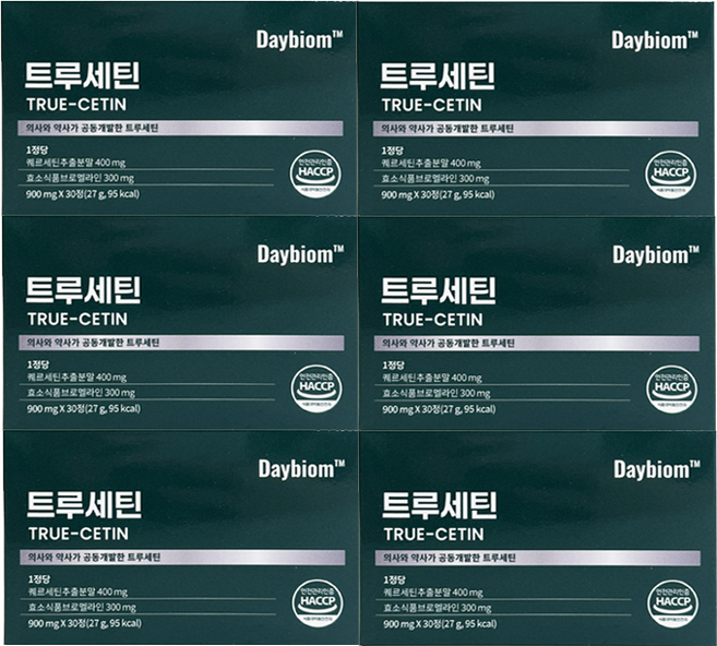 자연새긴 트루세틴 브로멜라인 퀘르세틴, 6개, 30정