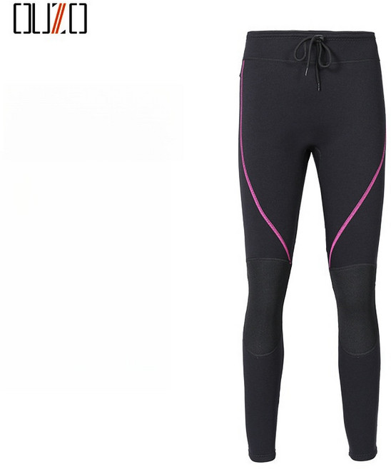 여성용 잠수복 셔츠바지 1.5mm 네오프렌 잠수복 긴 소매 잠수복 상단 하단 스쿠버 다이빙 서핑 용 2 피스