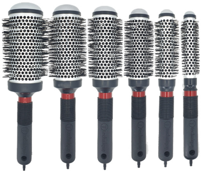 테크니크 핫 컬링 브러쉬 6가지 전문가용 드라이롤, 1개, 370