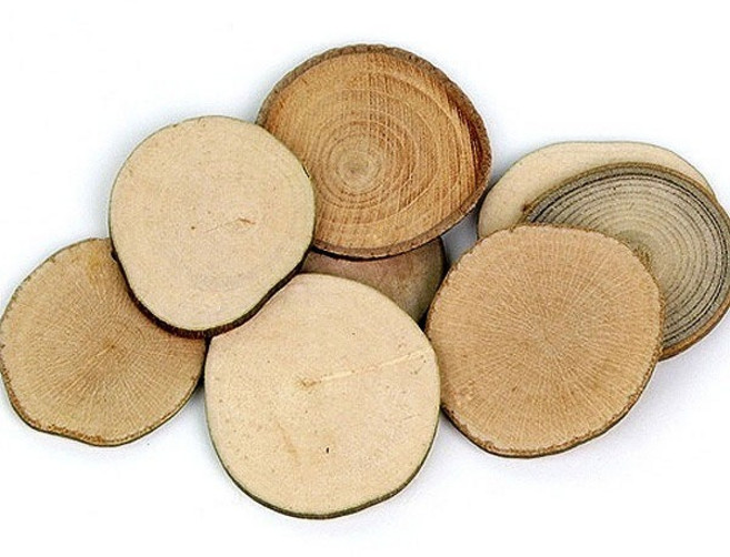 (재미스쿨) 그리기나무 약1kg 천연나무조각 자연나무 원형 타원형, 타원 대 (무 타공)