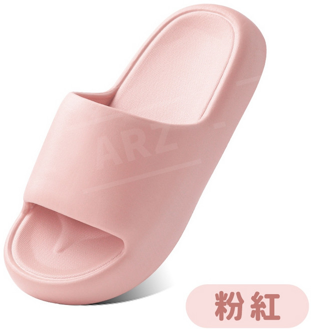 ARZ 厚底拖鞋 麻糬拖鞋 居家拖鞋, 粉紅,歐規／38-39