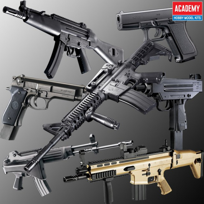 아카데미과학 전동건 bb총 모음 벡터 m4 k2 k1 tmp uz mpx m7 m16 gs522, 1개