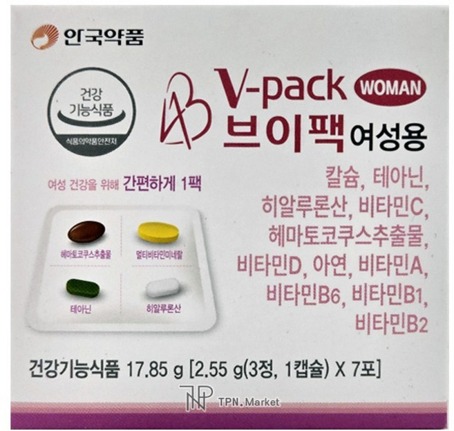 안국약품 브이팩 여성용 7일팩, 7회분, 1박스