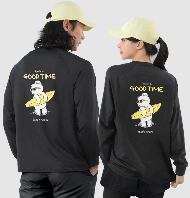 남자 여자 래쉬가드 긴팔 수영복 오버 루즈핏 스윔 비치웨어 빅사이즈 상의 자외선 차단