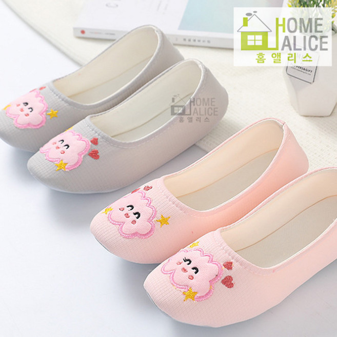 홈앨리스 구르미 덧신 보급형 실내화 고무바닥 덧신실내화 구름, 그레이, 1개