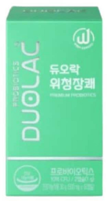 듀오락 듀오락 위청장쾌 유산균 배변활동 장건강 추천 60캡슐, 60정