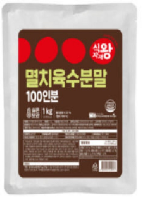 멸치육수분말 식자재왕 1kg, 4개