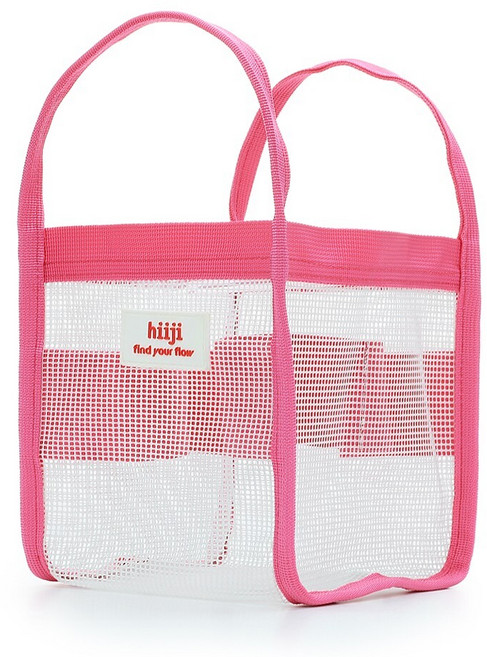 히지 샤워 박스 1L 수영 목욕 메시 미니 손가방 가방 메쉬백 핫핑크 워터파크, 핑크