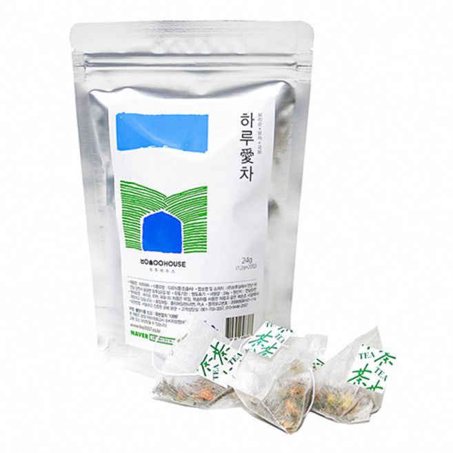 모후실 차 정성을 담은 티백차 여인애차 아침애차 하루애차 정원애차와 꽃차들, 04. 하루애차20티백, 1개, 24g, 20개입