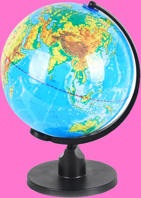한글 회전 세계지구본, 혼합색상 1개