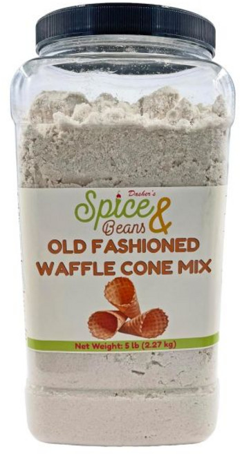 DASHER'S SPICE BEANS 팬케이크 와플 믹스 가루 다셔스 스파이스 빈스 초콜릿 콘 산 5파운드, 올드 패션드, 80 온스 (1팩)