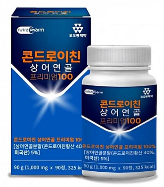 코오롱제약 콘드로이친 상어연골 프리미엄 100, 90정, 90g, 5개