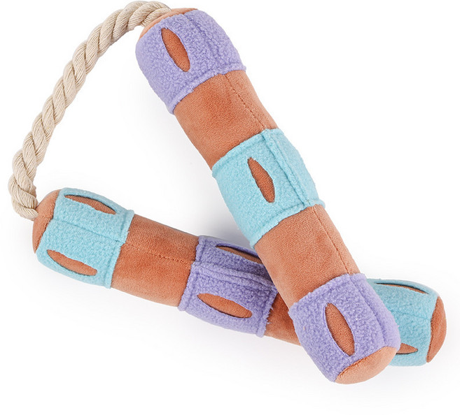 Hengcang 강강아지 익지 장식 인터랙티브 트레이닝 쌍절봉, 오렌지, 1개