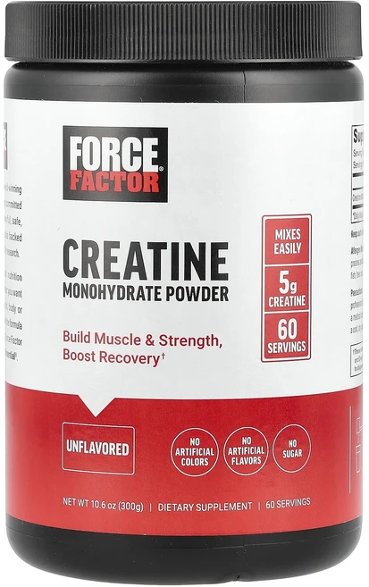 새해 건강을 선물하세요 Force Factor 크레아틴 일수화물 분말 무맛 300g(10.6oz) 특별관리진행, ForceFactor크레아틴일수화물분말무맛300g106, 300g, 1개 - 쿠팡