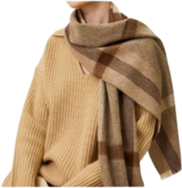 닥스 남녀공용 체크 라이트 캐시미어 롱 머플러 DBMU5FE8